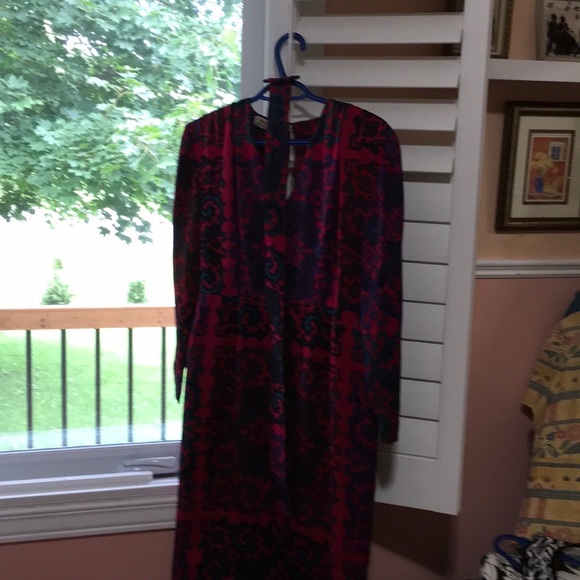 Vintage 1980, 100% Silk, cocktail free, Professionally Made, Bogies-Bangkok,US6 - Picture 3 of 6